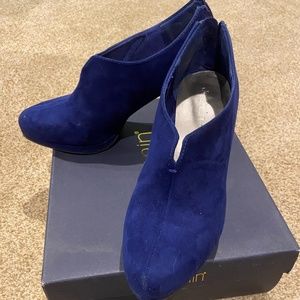 Blue Suede Booties